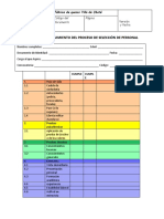 Formato de Seguimiento Del Proceso de Selección de Personal