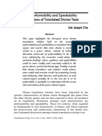 Suh - The Performability and Speakability Dimensions of Translated Drama Texts
