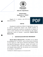 República de Colombia: Sentencia en el caso contra el Senador Martín Emilio Morales Díz por narcotráfico y otros delitos