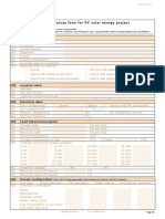 Standard Survey Form For PV Solar Energy Project: 100 General Data