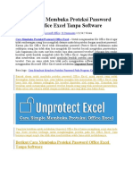 Cara Mudah Membuka Proteksi Password Microsoft Office Excel Tanpa Software