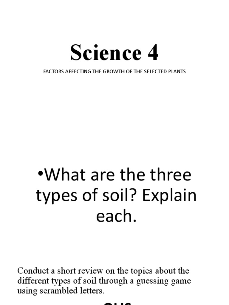 Factors Influencing Plant Growth Experiment | PDF