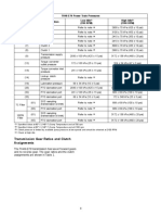TH48-E70 transmission pressures and gear ratios table