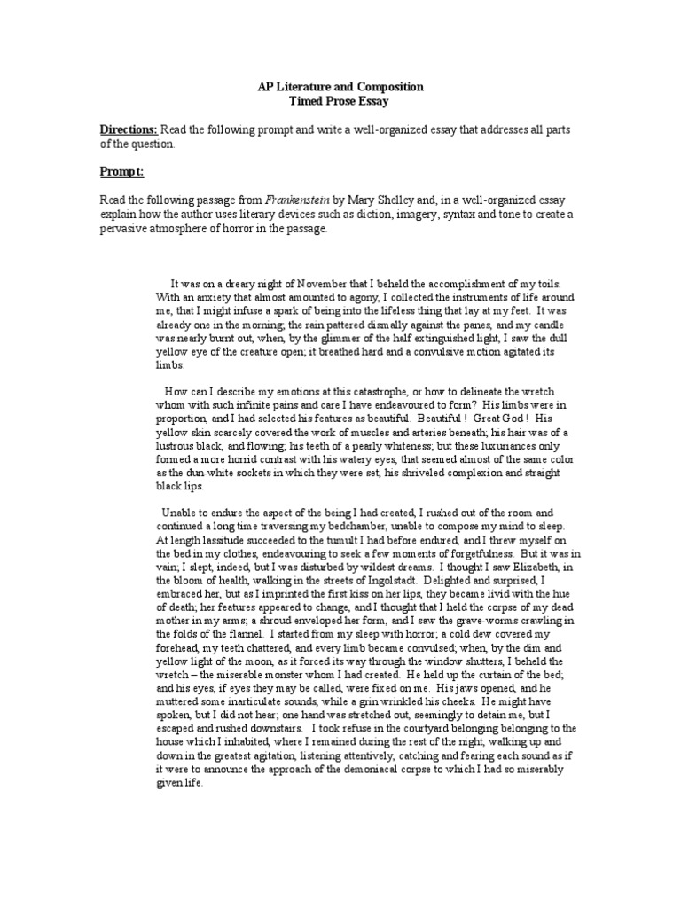 Introduction to frankenstein essay image