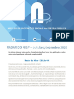 Radar Do NISP Outubro - Dezembro 2020.