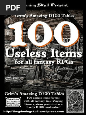 100 Useless Items for All Fantasy RPGs
