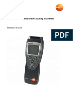 Testo 315-4 CO Ambient Measuring Instrument: Instruction Manual