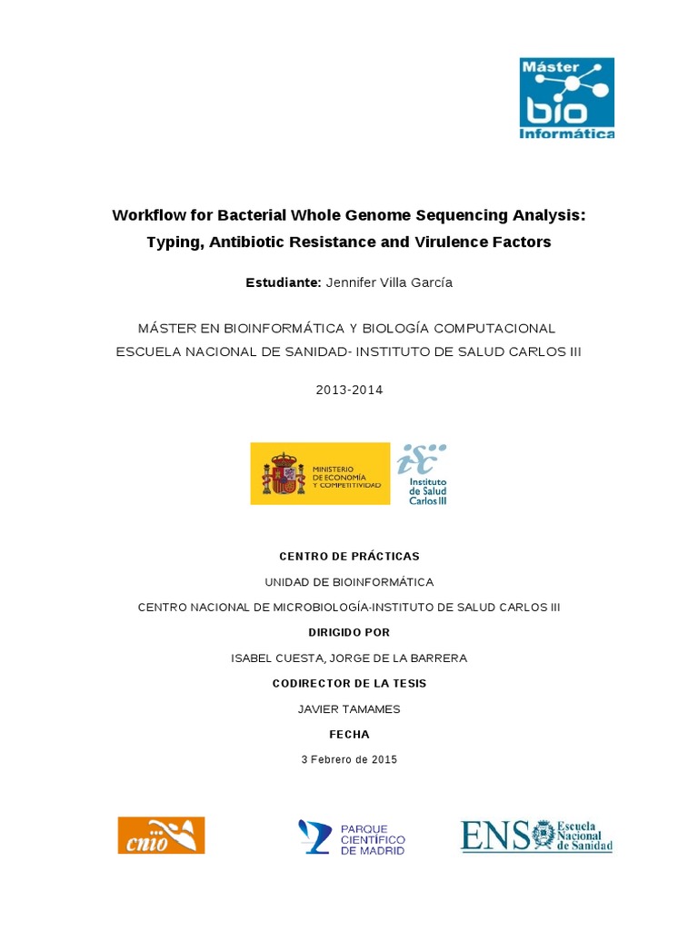 Workflowfor Bacterial Whole Genome Sequencing Analysis | PDF ...