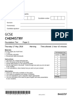 Chemistry: Foundation Tier Paper 1