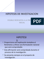 Hipotesis de Investigación