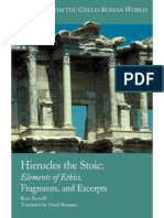 Ilaria Ramelli - Hierocles The Stoic - Elements of Ethics, Fragments, and Excerpts (Writings From The Greco-Roman World) (2009)