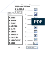 Word Processing Class Work Icons