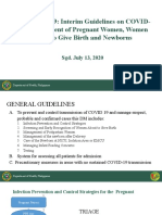 DM 2020-0319: Interim Guidelines On COVID-19 Management of Pregnant Women, Women About To Give Birth and Newborns