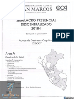 Examen Simulacro - San Marcos 2018-I Area A PDF