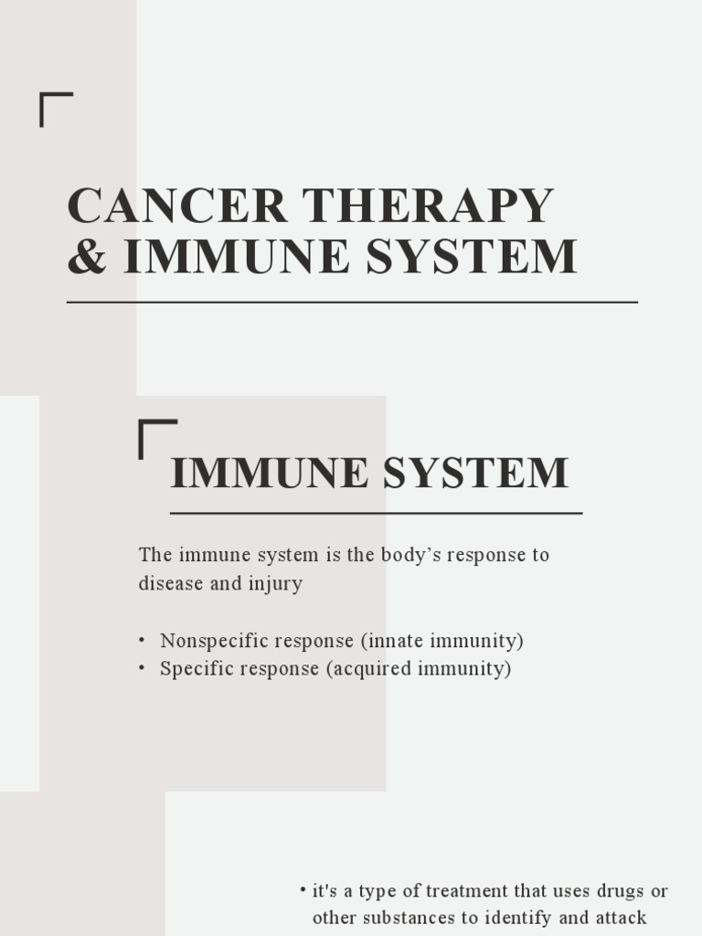 Cancer Therapy and Immune System Insights | PDF | Cancer | Immune System