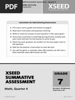 Math, Quarter 4: © XSEED Education Math - Grade 7