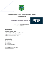 Bangladesh University of Professionals (BUP) : "Subliminal Perception-Myths & Effects"