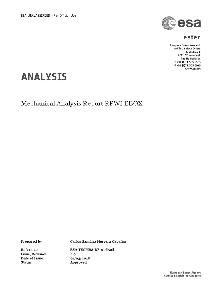 JUI-RPWI-ESA-EBOX-RP-Mechanical Analysis Report RPWI - Issue - 2 - Rev ...