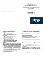 Grade 12: Module in Understanding Culture, Society and Politics