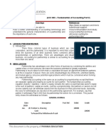 (ACC 003 - Fundamentals of Accounting Part 2) Lesson Title: Accounting For Partnerships Lesson Objectives: References