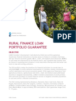 Rural Finance Loan Portfolio Guarantee: Objective