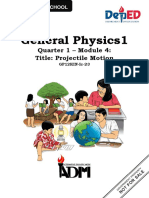 General Physics1: Quarter 1 - Module 4: Title: Projectile Motion