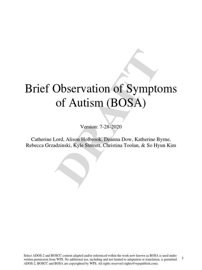 Brief Observation of Symptoms of Autism Version 72820 PDF