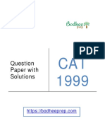 Question Paper with CAT Solutions 1999