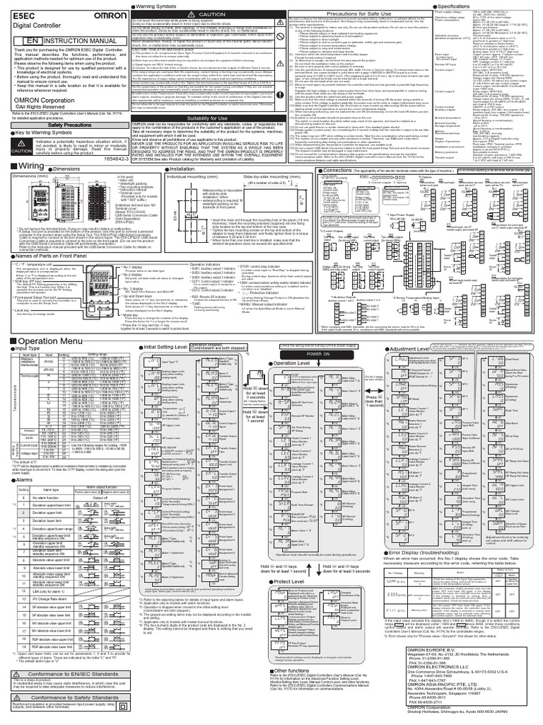 Wiring: Digital Controller Instruction Manual | PDF | Relay | Switch