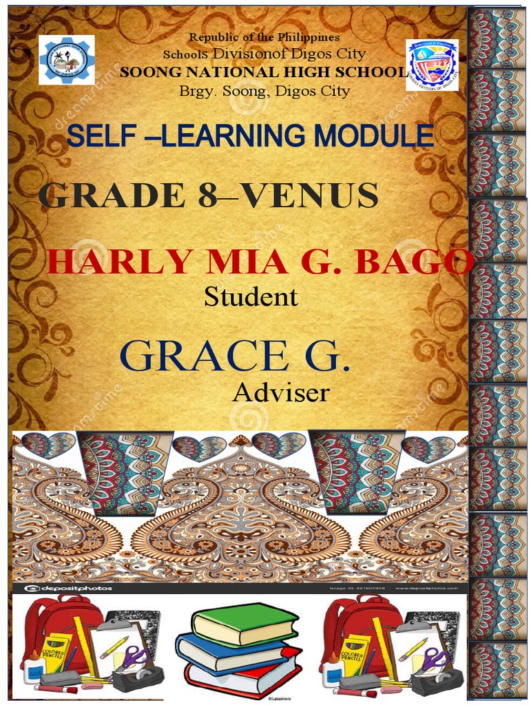 Cover Page Self Learning Module | PDF
