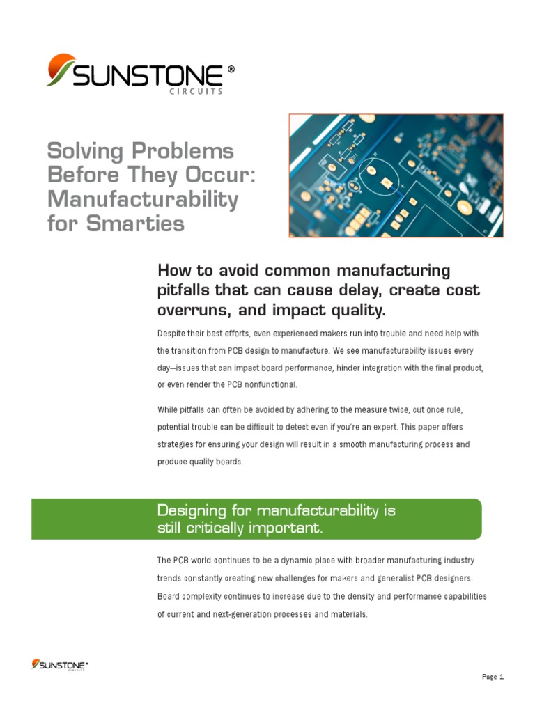 Solving Problems Before They Occur: Manufacturability For Smarties ...