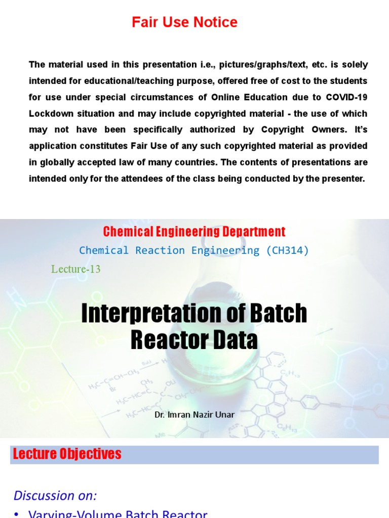 Varying-Volume Batch Reactor | PDF | Chemical Reactor | Unit Processes
