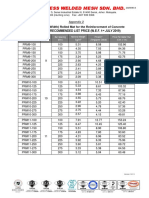Rolled Mat List Price (SG)
