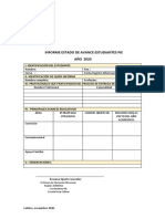 Informe Estado de Avance Estudiantes Pie