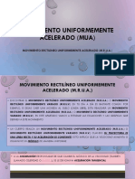 Movimiento Uniformemente Acelerado (MUA)