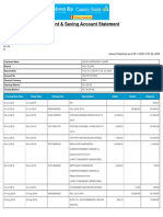 Current & Saving Account Statement