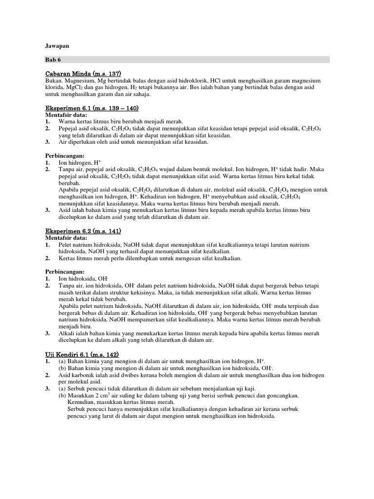 Jawapan Bab 6 Pdf