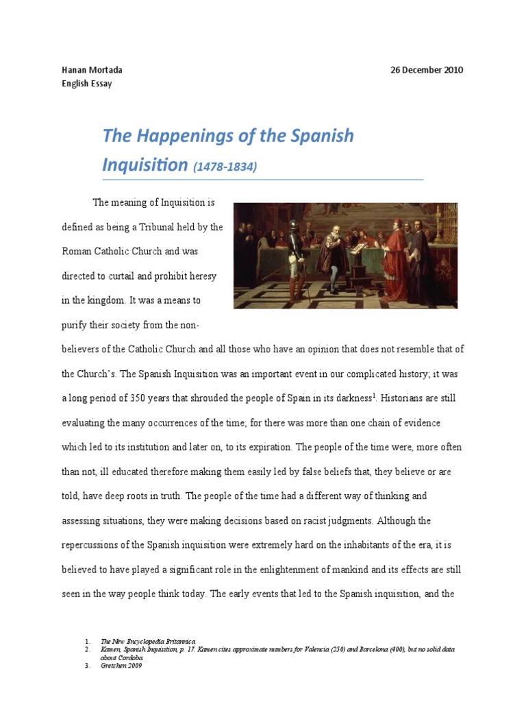 Overview of the Spanish Inquisition | PDF | Spanish Inquisition ...