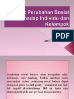 Perubahan Sosial Terhadap Individu Dan Kelompok