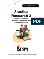 PracResearch2 - Grade 12 - Q4 - Mod6 - Research Conclusions and Recommendations - Version3