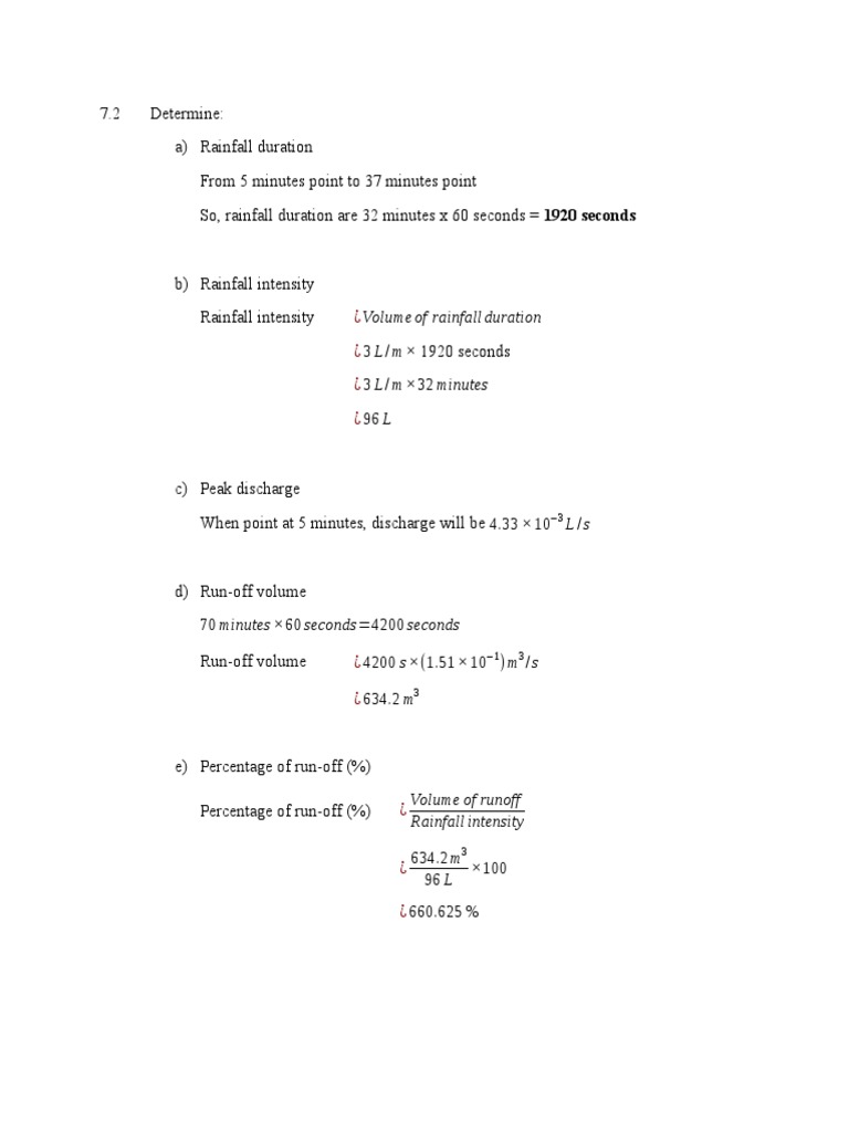 Rainfall Duration and Runoff Analysis | PDF | Surface Runoff | Drainage ...
