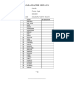 Lembar Daftar Keluarga