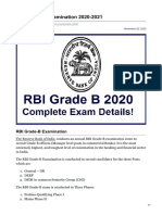 RBI Grade-B Examination 2020-2021