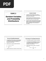 Random Variables and Probability Distributions: Topic 5