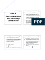 Random Variables and Probability Distributions: Topic 5