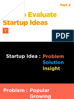 How To Evaluate Startup Ideas Pt. 2