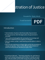 Administration of Justice: Presented By: Binita Subedi Roll No: 27
