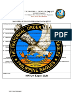 Mayon Eagles Club Personal Data Sheet