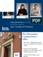 Data Protection 4pm Tuesday 28 February: For The Education Sector