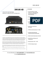 8CH Hard Disk Mobile DVR JH8-HD Spec Sheet